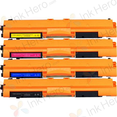 Pack de 4 HP 130A cartouches de toner remanufacturées