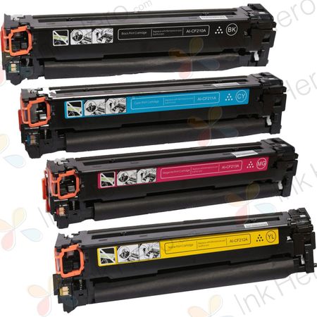 Pack de 4 HP 131X & HP 131A cartouches de toner remanufacturées