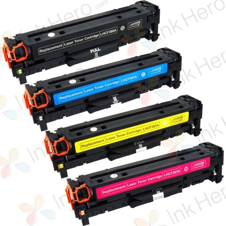 Pack de 4 HP 312A cartouches de toner laser compatibles