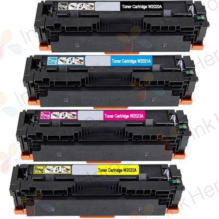 Pack de 4 HP 414X cartouches de toner haute capacité compatibles