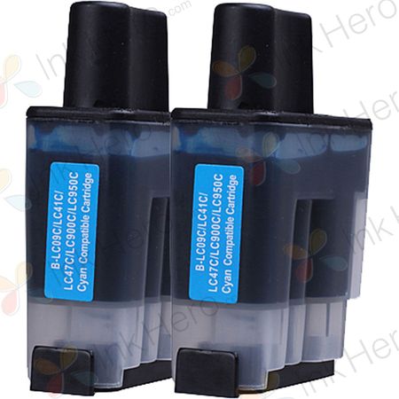 Pack de 2 Brother LC41C cartouches d'encre compatibles cyan