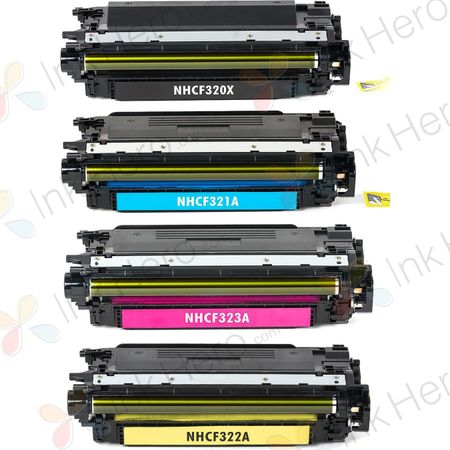 Pack de 4 HP 653X & HP 653A cartouches de toner compatible