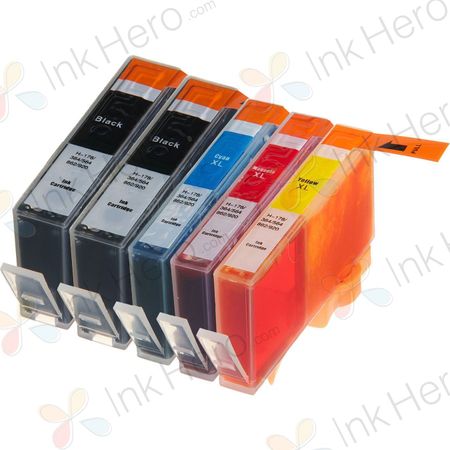 Pack de 5 HP 920XL cartouches d'encre remanufacturées haute capacité