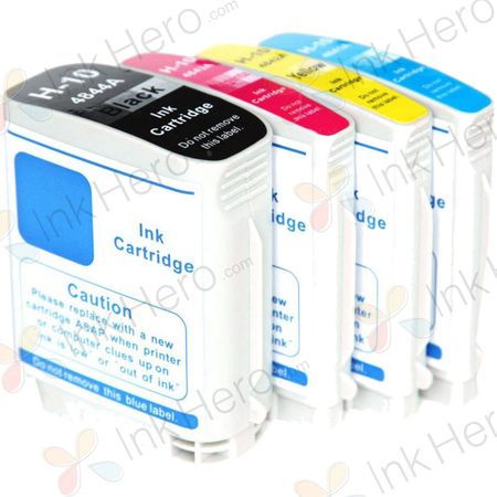 Pack de 4 HP 10 cartouches d'encre remanufacturées