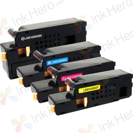 Pack de 4 Xerox Phaser 6000 / WorkCentre 6015 cartouches de toner compatibles