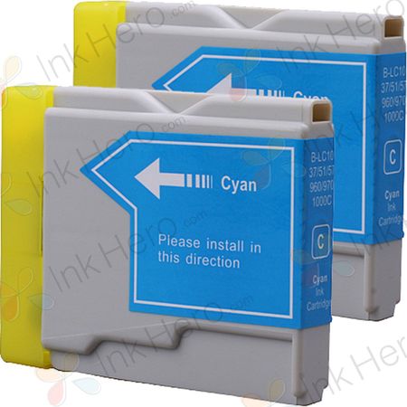 Pack de 2 Brother LC51C cartouches d'encre compatibles cyan