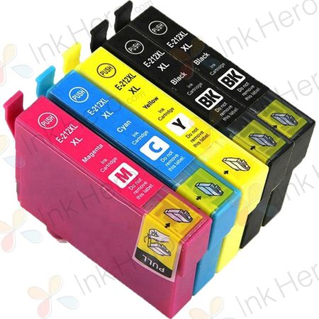 Pack de 5 Epson 212XL cartouches d'encre remanufacturées haute capacité