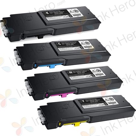 Pack de 4 Dell S3840cdn / S3845cdn cartouches de toner compatibles extra haute capacité