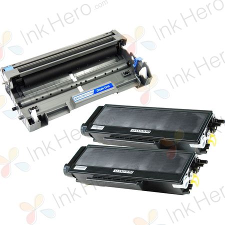 Pack de 3 Brother TN580 & DR520 cartouches de toner et de tambour compatibles haute capacité