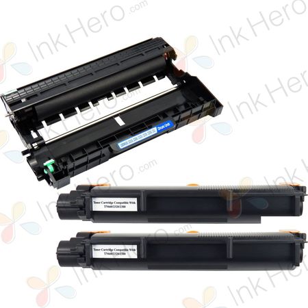 Pack de 3 Brother TN660 & DR630 cartouches de toner et tambour compatibles haute capacité