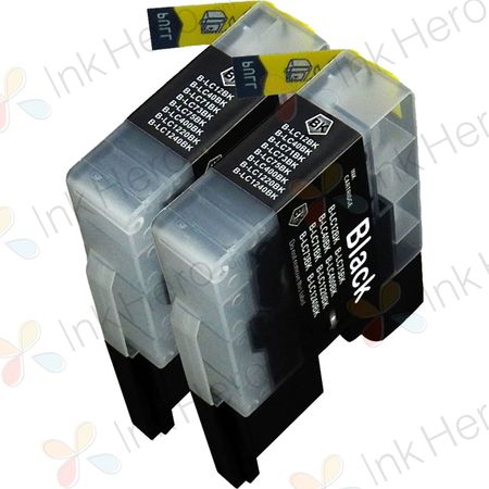 Pack de 2 Brother LC75BK cartouches d'encre compatible noir haute capacité (remplace LC71BK)