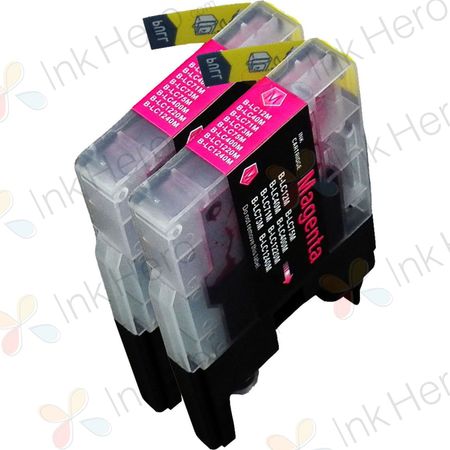 Pack de 2 Brother LC75M cartouches d'encre haute capacité compatible magenta (remplace LC71M)