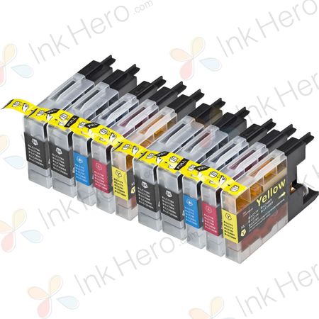 Pack de 10 Brother LC79 cartouches d'encre super haut capacité compatibles