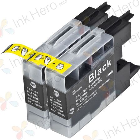 Pack de 2 Brother LC79BK cartouches d'encre noir extra haute capacité compatibles