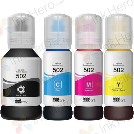 Pack de 4 Epson T502 bouteilles d'encre compatibles