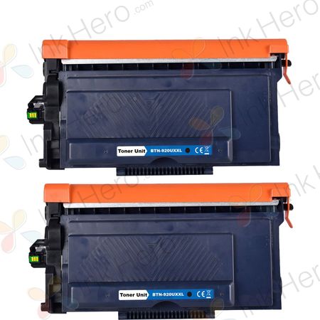 Pack de 2 Cartouches de toner compatibles ultra haute capacité Brother TN920UXL Noir