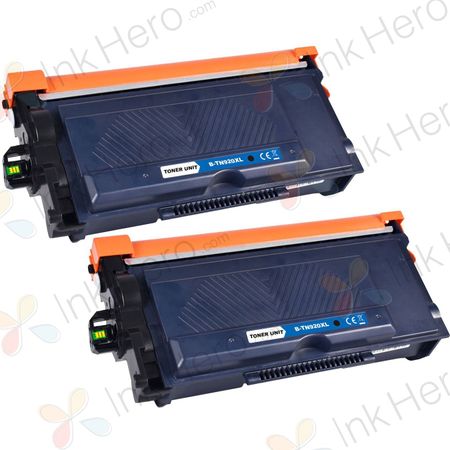 Pack de 2 Cartouches de toner compatibles haute capacité Brother TN920XL Noir