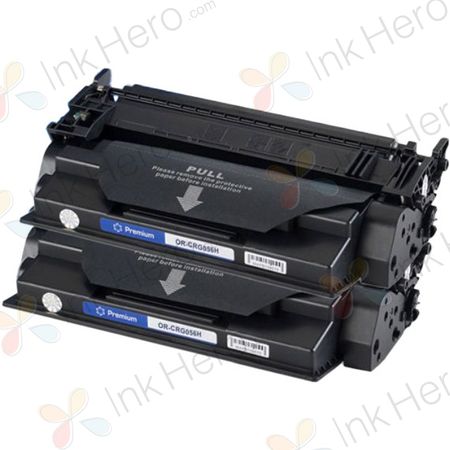 Pack de 2 Cartouches de toner compatibles haute capacité Canon 056H Noir (3008C001)