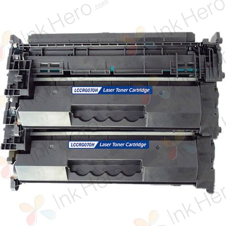 Pack de 2 Cartouches de toner compatibles haute capacité Canon 070H Noir (5640C001)