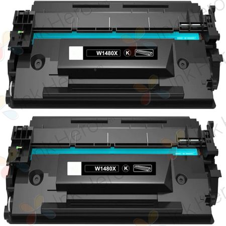 Pack de 2 HP 148X cartouches de toner haute capacité noir compatible (W1480X)