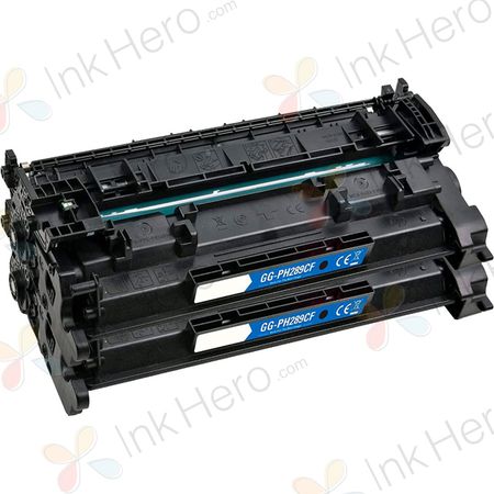 Pack de 2 HP 89A cartouches de toner noir compatible (CF289A)