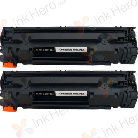 Pack de 2 HP 78A cartouche de toner noir compatible (CE278A)