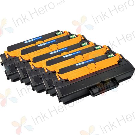 Pack de 5 Samsung MLT-D115L cartouche de toner noir compatible