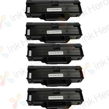 Pack de 5 Samsung MLT-D101S cartouche de toner noir compatible