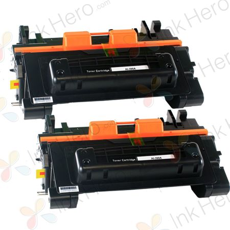 Pack de 2 HP 90A cartouche de toner noir compatible (CE390A)