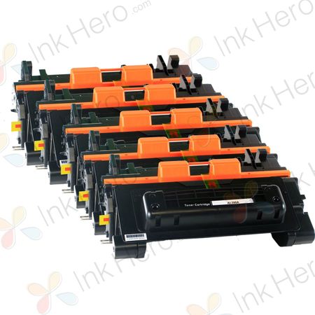 Pack de 5 HP 90A cartouche de toner noir compatible (CE390A)