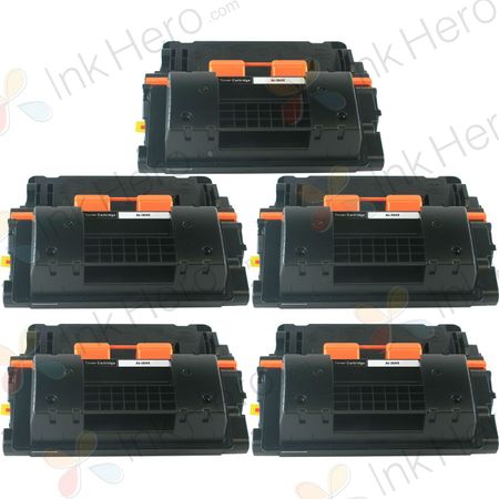 Pack de 5 HP 64X cartouche de toner noir compatible haute capacité (CC364X)