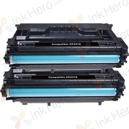 Pack de 2 HP 37A cartouche de toner laser noir compatible (CF237A)
