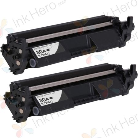 Pack de 2 HP 30A cartouche de toner noir compatible (CF230A)