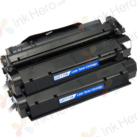 Pack de 2 HP 15A cartouche de toner noir remanufacturée (C7115A)