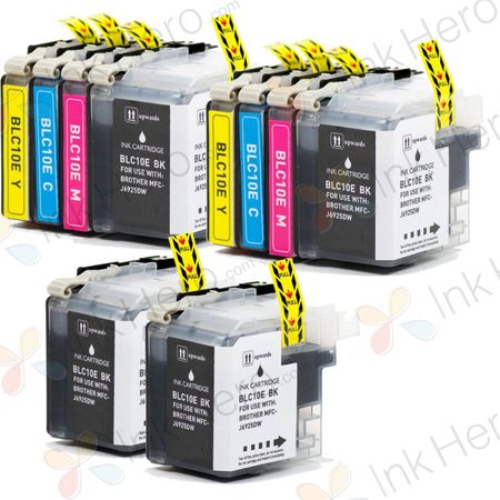 Pack de 10 Brother LC20E cartouches d'encre super haut capacité compatibles