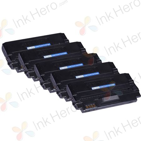 Pack de 5 Samsung ML-D1630A cartouche de toner noir compatible