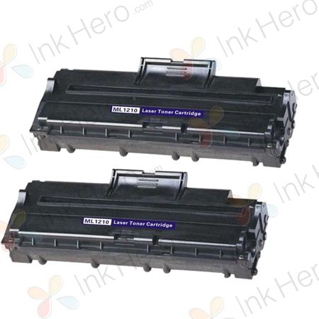 Pack de 2 Samsung ML-1210D3 cartouche de toner laser noir remanufacturée