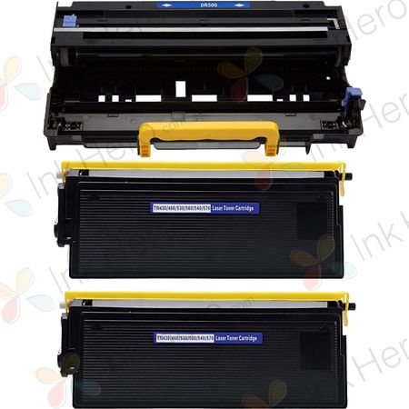 Pack de 3 Brother TN560 & DR500 cartouche de toner et tambour compatible haute capacité