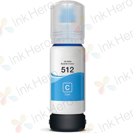 Epson T512 bouteille d'encre compatible cyan (T512220-S)