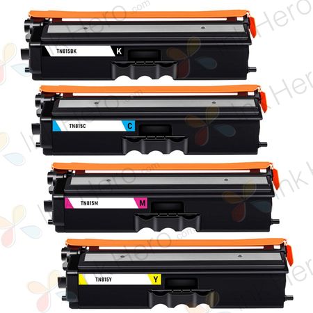 Pack de 4 Cartouches de toner compatibles super haute capacité Brother TN815