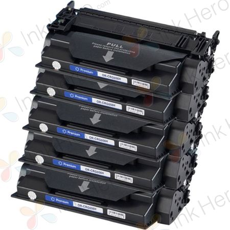 Pack de 5 Cartouches de toner compatibles haute capacité Canon 056H Noir (3008C001)