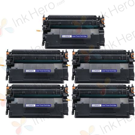 Pack de 5 Canon 070 cartouche de toner noir compatible (5639C001)