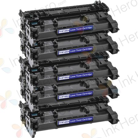 Pack de 5 HP 148A cartouche de toner noir compatible (W1480A)