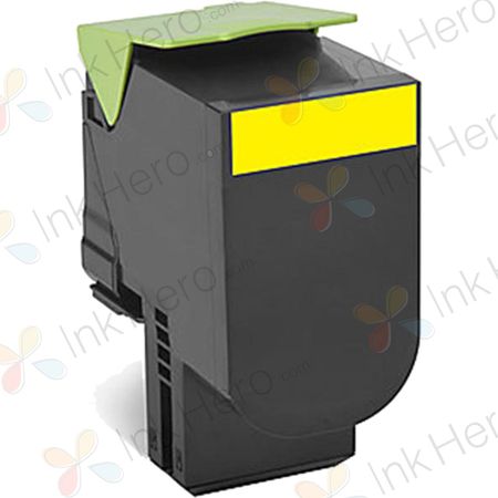 Lexmark CX310 / CX410 / CX510 cartouche de toner remanufacturée jaune (80C1SY0)