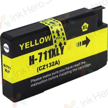 HP 711 cartouche d'encre remanufacturée jaune (CZ132A)