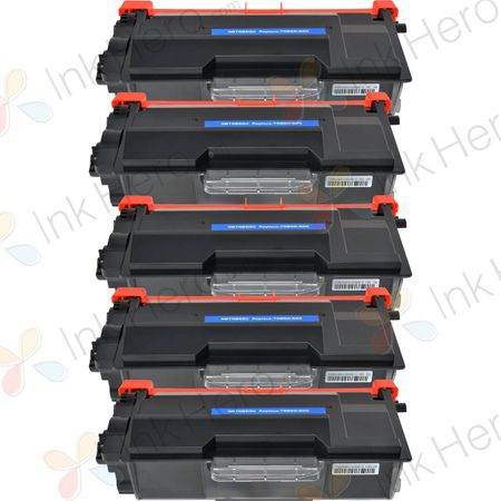 Pack de 5 Brother TN850 cartouche de toner noir compatible haute capacité (remplace TN820)