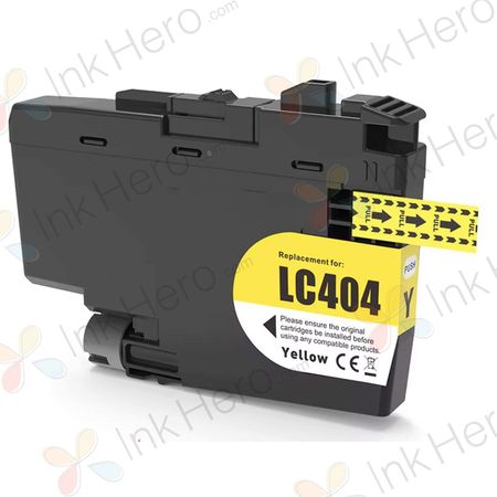 Brother LC404 XL cartouche d'encre jaune haute capacité compatible