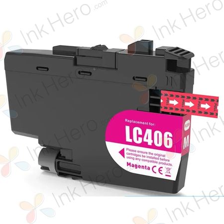 Brother LC406 XL cartouche d'encre magenta haute capacité compatible