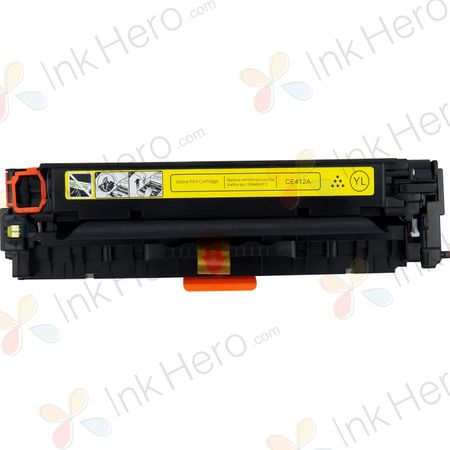 HP 305A cartouche de toner remanufacturée jaune (CE412A)