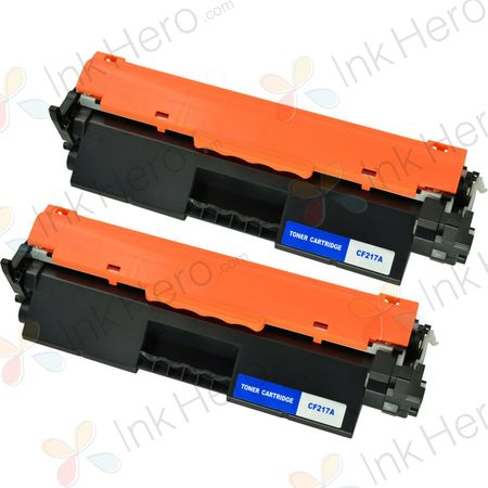 Pack de 2 HP 17A cartouche de toner noir compatible (CF217A)